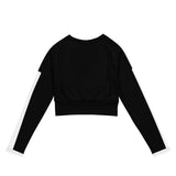 Long-sleeve crop top