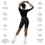 Long-sleeve crop top